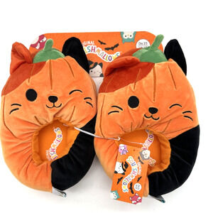 2024 Halloween Squishmallow Slippers Cam the Pumpkin Cat W 4/5 C 2/3